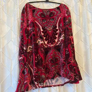 Velvet top with bell sleeves - perfect for the holidays - Chico's size 3